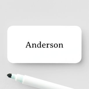Professionelles Geschäft 3"X1,5" rechteckiges Whit Namensschild