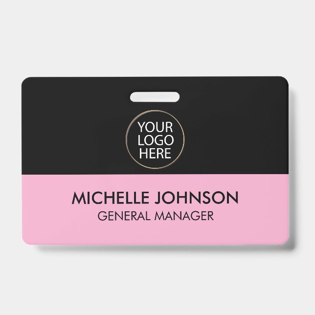 Professionelles Geschäft Custom Firmenlogo & Text  Ausweis (Vorderseite)
