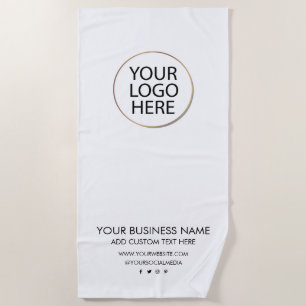Professionelles Geschäft-Logo und Text Unternehmen Strandtuch
