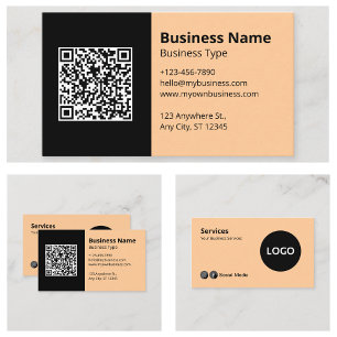 Professionelles Geschäftsinformations-Logo QR-Code Visitenkarte