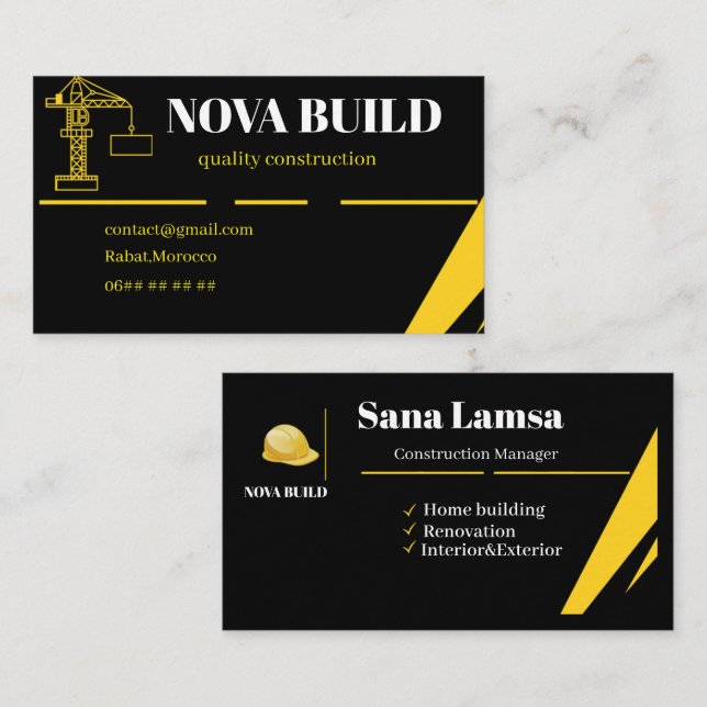 Professionelles Geschäftskartendesign Visitenkarte (Vorne/Hinten)