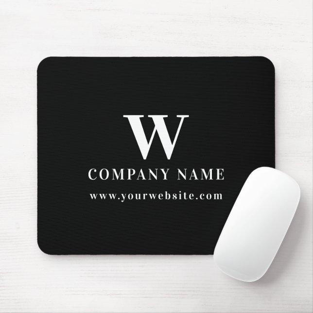 Professionelles Geschäftslogo Monogramm Name Websi Mousepad (Mit Mouse)