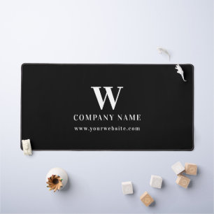 Professionelles Geschäftslogo Monogramm Name Websi Schreibtischunterlage
