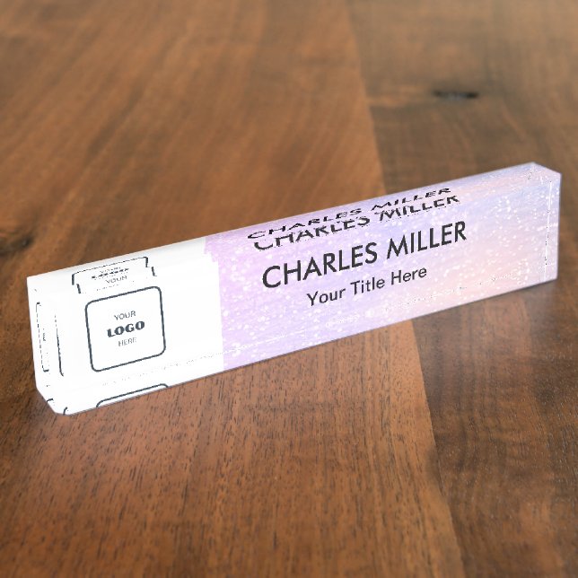 Professionelles Geschäftslogo  Namensplakette (Seite)