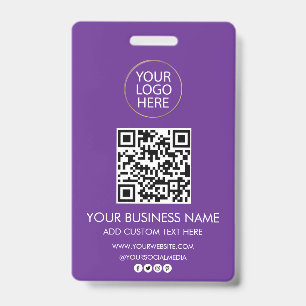 Professionelles Geschäftslogo & Text Firmen-QR-Cod Ausweis