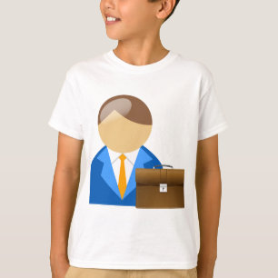 Professionelles Geschäftsmann-Symbol mit Aktentasc T-Shirt