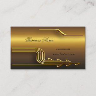 Professionelles Gold Elegantes Klassisches Geschäf Visitenkarte