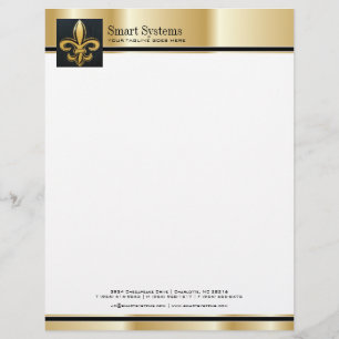 Professionelles Gold- und Schwarz-Briefkopf Briefkopf