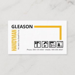 Professionelles Handwerker-Reparaturjobs-Icon Visitenkarte
