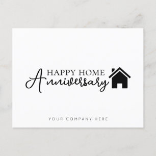 Professionelles Happy Home-Jubiläum Immobilien Postkarte