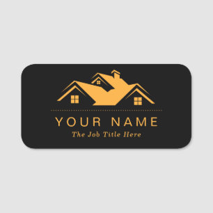 Professionelles Immobilien-Werbemakler-Logo Namensschild