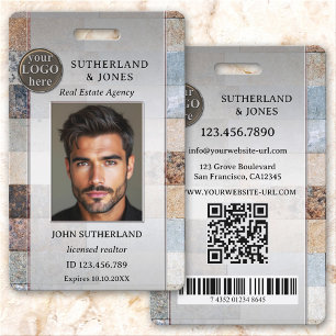 Professionelles Immobilienmakler-Foto-ID-Abzeichen Ausweis