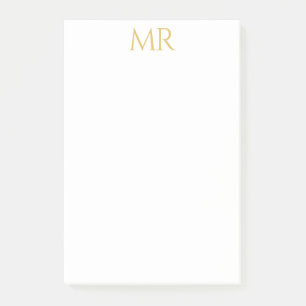 Professionelles klassisches Monogramm-Minimalist e Post-it Klebezettel