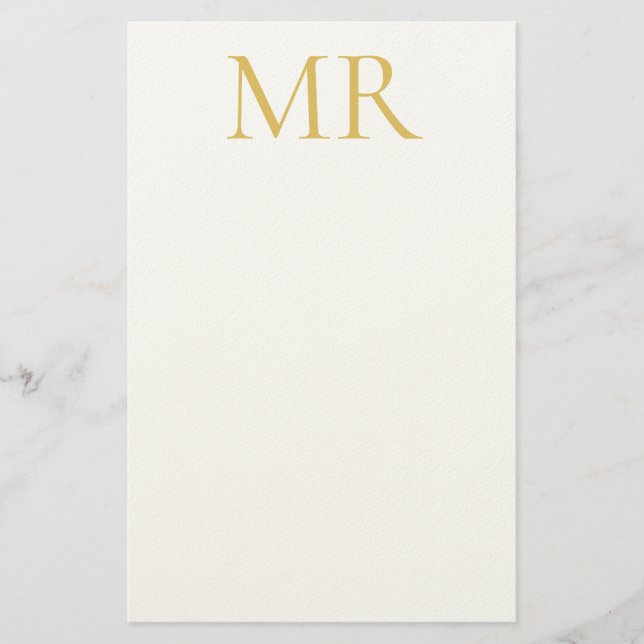 Professionelles klassisches Monogramm-Minimalist P Briefpapier (Vorderseite)