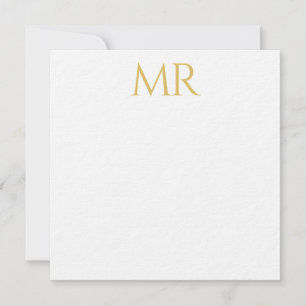 Professionelles klassisches Monogramm-Minimalist P Mitteilungskarte