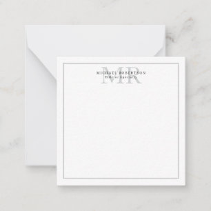 Professionelles klassisches Monogramm-Minimalist P Mitteilungskarte