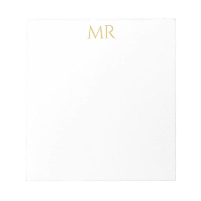 Professionelles klassisches Monogramm-Minimalist P Notizblock (Vorderseite)