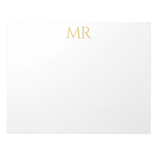 Professionelles klassisches Monogramm-Minimalist P Notizblock (Vorderseite)