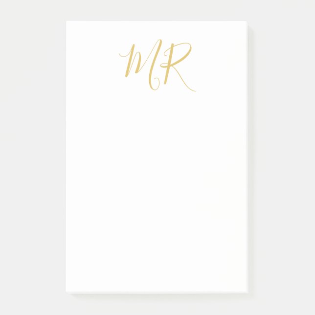 Professionelles klassisches Monogramm-Minimalist P Post-it Klebezettel (Vorderseite)