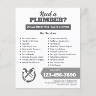 Professionelles Klempner-Service-Geschäftslogo Flyer