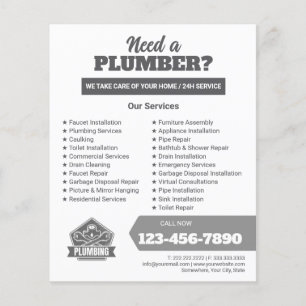 Professionelles Klempner-Service-Geschäftslogo Flyer
