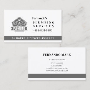 Professionelles Klempner-Service-Geschäftslogo Visitenkarte