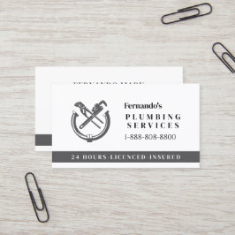 Professionelles Klempner-Service-Geschäftslogo Visitenkarte