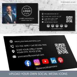 Professionelles Logo-Foto Soziale Medien QR-Code S Visitenkarte
