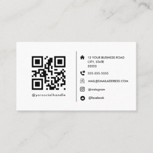 Professionelles Logo mit QR-Code (Minimalistisch) Visitenkarte