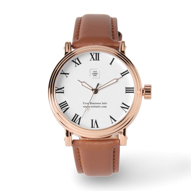 Professionelles Logo & moderner Geschäftsname Armbanduhr (Vorderseite)