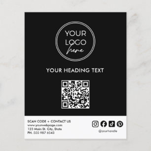 Professionelles Logo QR-Code Geschäftsflyer Templa Flyer