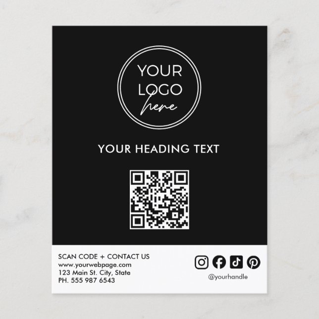 Professionelles Logo QR-Code Geschäftsflyer Templa Flyer (Vorne)