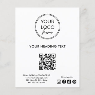 Professionelles Logo QR-Code Geschäftsflyer Templa Flyer