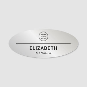 Professionelles Logo Silber Mitarbeiter Namensschild