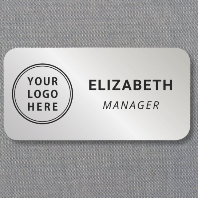 Professionelles Logo Silber Namensschild (Von Creator hochgeladen)