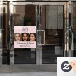 Professionelles Makeup-Studio Foto Blush Pink Foli Fensteraufkleber