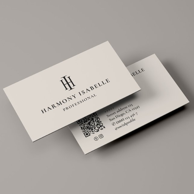 Professionelles Marketing-Initialen-Monogramm-Logo Visitenkarte (Von Creator hochgeladen)