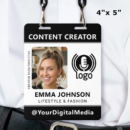 Professionelles Medien-ID-Passfoto-Logo Schwarz Ausweis