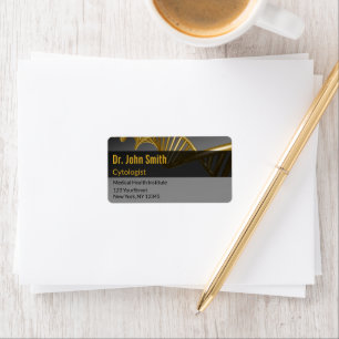 Professionelles medizinisches Luxus-Gold-DNA-Adres Adressaufkleber