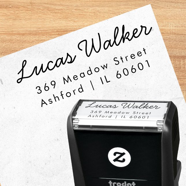 Professionelles Minimal-Rücksendeadress-Stempel Permastempel (Von Creator hochgeladen)