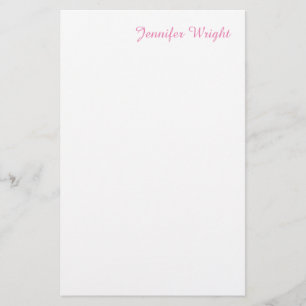 Professionelles minimalistisches feminines Rosa Briefpapier