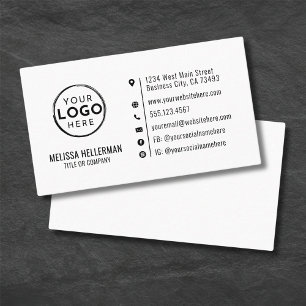 Professionelles minimalistisches modernes Firmenlo Visitenkarte