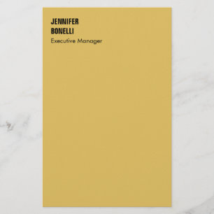 Professionelles minimalistisches modernes Goldfarb Briefpapier