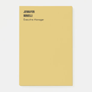 Professionelles minimalistisches modernes Goldfarb Post-it Klebezettel
