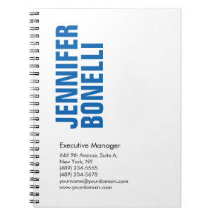 Professionelles minimalistisches modernes, kräftig notizblock