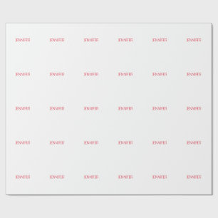 Professionelles minimalistisches modernes weiß rot geschenkpapier