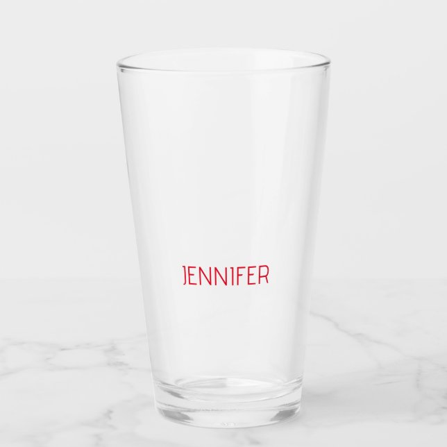 Professionelles minimalistisches modernes weiß rot glas (Vorderseite)