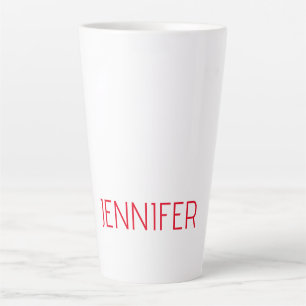 Professionelles minimalistisches modernes weiß rot milchtasse