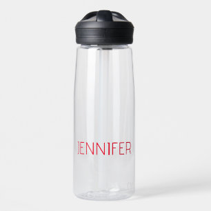 Professionelles minimalistisches modernes weiß rot trinkflasche