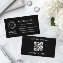 Professionelles minimalistisches QR-Code-Logo Schw